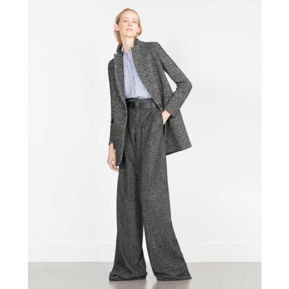 Zara Jackets & Blazers - Zara Basic Wool Blend Tweed Single Button Blazer